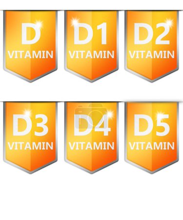 Téléchargez les photos : Bouclier Vitamine D avec fond orange. Protéger le corps rester en bonne santé. , rendu 3d - en image libre de droit