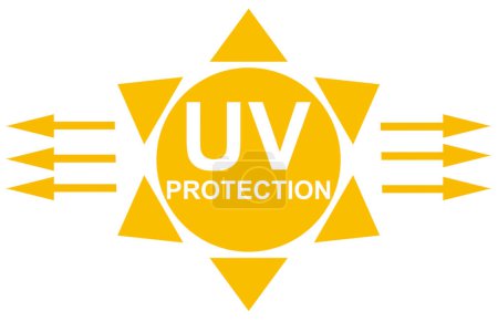 Téléchargez les photos : Logo et icône de protection UV isolés, rendu 3d - en image libre de droit