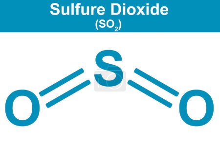 Photo for Chemistry illustration of Sulfur Dioxide blue, 3d rendering - Royalty Free Image
