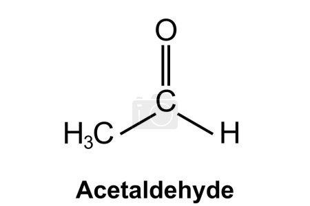 Téléchargez les photos : Acétaldéhyde ou molécule éthanale, structure chimique, rendu 3d - en image libre de droit