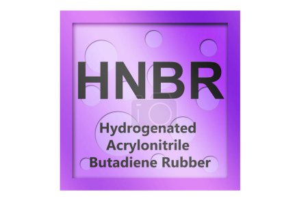 Foto de Acrilonitrilo Butadieno Caucho Hidrogenado (HNBR) símbolo de polímero aislado, renderizado 3d - Imagen libre de derechos