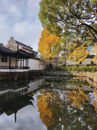 Photo for Suzhou, China- 6 Dec, 2023: View of Humble Administrator's Garden in Suzhou, China. It is one of China finest, the centerpiece of a UNESCO World Heritage - Royalty Free Image