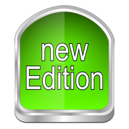Téléchargez les photos : New Edition Button green - 3D illustration - en image libre de droit