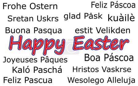 Photo for Happy Easter international wordcloud - illustration - Royalty Free Image