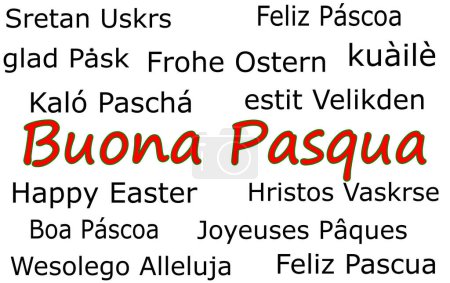 Photo for Happy Easter - Buona Pasqua - international wordcloud - illustration - Royalty Free Image