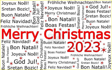 Photo for Merry Christmas 2023 wordcloud - illustration - Royalty Free Image