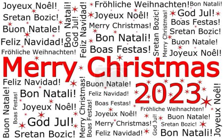 Photo for Merry Christmas 2023 wordcloud - illustration - Royalty Free Image
