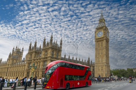 Téléchargez les photos : Chambres du Parlement et Big Ben de Westminster Bridge au coucher du soleil, Londres, Royaume-Uni - en image libre de droit
