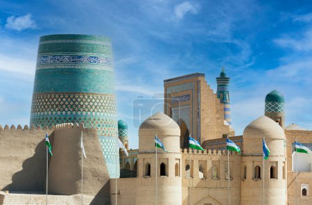 Photo for The architecture of Itchan Kala, the walled city of Khiva city, Uzbekistan. UNESCO World Heritage - Royalty Free Image