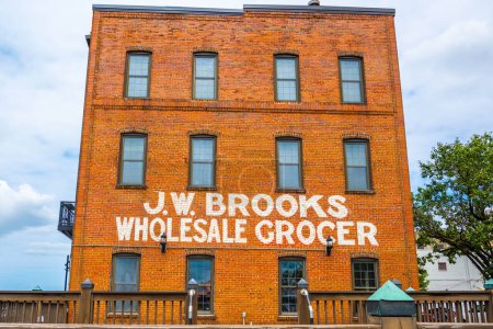 Photo for Wilmington Beach, NC, USA - Aug 17, 2022: The JW Brooks Wholesale Grocer - Royalty Free Image