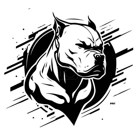 Téléchargez les illustrations : Modèle vectoriel de dessin d'icône de logo de chien - en licence libre de droit