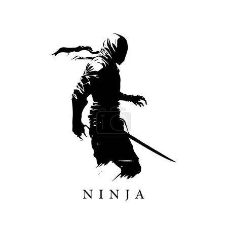  Plantilla de vector de logotipo de mascota Ninja, Conceptos creativos de diseño de logotipo Ninja