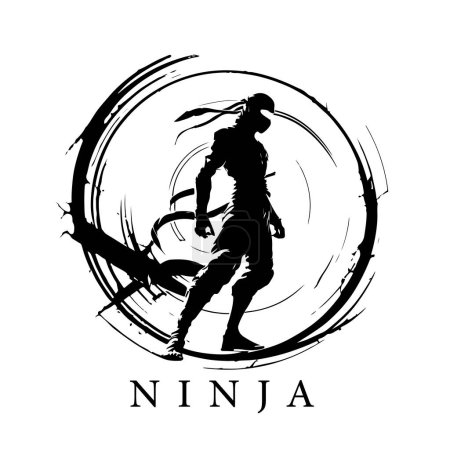  Plantilla de vector de logotipo de mascota Ninja, Conceptos creativos de diseño de logotipo Ninja