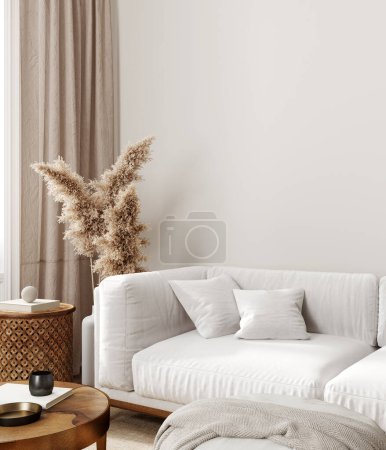 Foto de Interior de Navidad con un sofá, estrellas y regalos, ilustración 3D, 3d render - Imagen libre de derechos