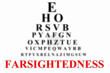 Téléchargez les photos : Hyperopia concept with blurred Monoyer eye chart - en image libre de droit