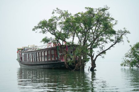 Foto de 15 de agosto de 2023 Tanguar Haor, Sunamganj, Sylhet, Bangladesh. Boathouse en el haor - Imagen libre de derechos