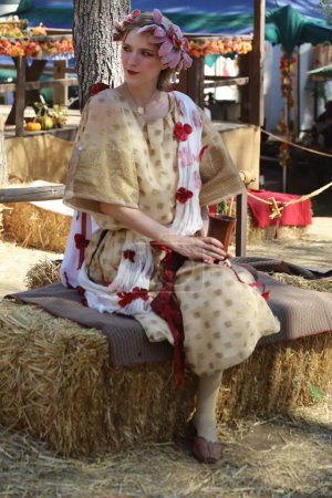 Photo for 9-11-2022: Hollister, California: People in period costumes at a Renaissance faire, Hollister California - Royalty Free Image
