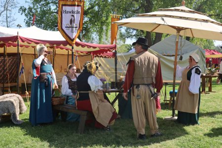 Photo for 4-15-2023: Visalia, California: People in period costumes at a Renaissance Faire - Royalty Free Image