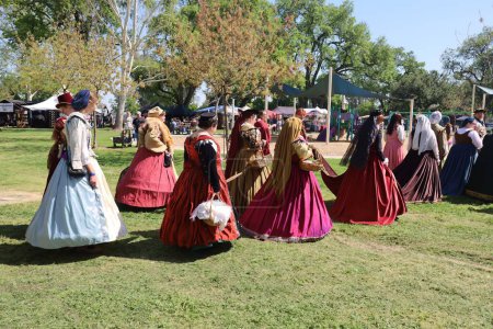 Photo for 4-15-2023: Visalia, California: Royals parade, in period costumes at a Renaissance Faire - Royalty Free Image