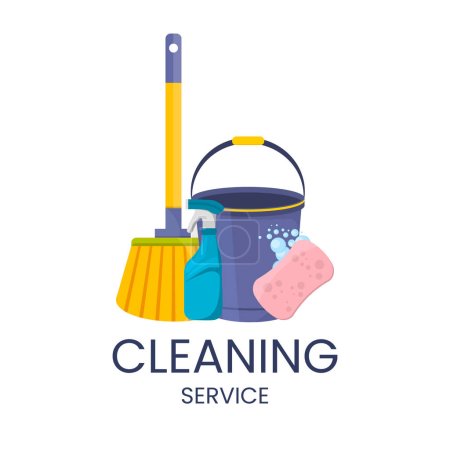 Household supplies and cleaning flat icons set. Tools guidance cleanliness and order house. Cleaning supplies still life household supplies. Household cleaning supplies. Tools of house cleaning.