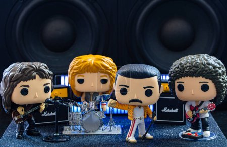 Photo for Washington, U.S. - December 27, 2022: Funko POP vinyl figures of Queen band - Royalty Free Image