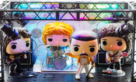 Photo for Washington, U.S. - December 27, 2022: Funko POP vinyl figures of Queen band - Royalty Free Image