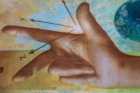 Gros plan de billet de 200 francs suisses à des fins de conception