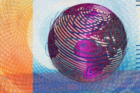 Closeup of 100 Swiss franc banknote for design purpose