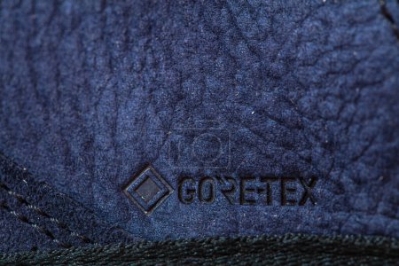 Photo for Bredebro, Denmark - March 1, 2024: Closeup of ECCO shoe with GORE-TEX Technology logo - Royalty Free Image