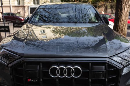 Photo for Lviv, Ukraine - April 10, 2024: Closeup of Audi sign - Royalty Free Image