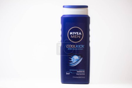 Photo for Lviv, Ukraine - May 1, 2024: Nivea Men CoolKick 3in1 shower gel - Royalty Free Image