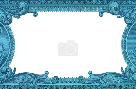 Photo for U.S. dollar border with empty transparent middle area for design purpose - Royalty Free Image