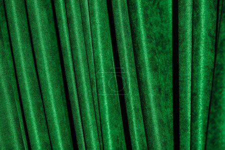 Photo for Green curtain in theatre. Textured background - Royalty Free Image