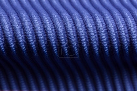 Photo for Closeup of blue corduroy cloth as patterned textured background for design purpose - Royalty Free Image