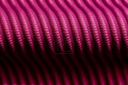 Photo for Closeup of pink corduroy cloth as patterned textured background for design purpose - Royalty Free Image