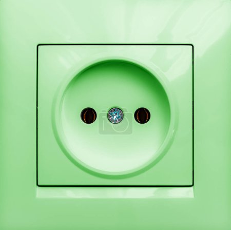 closeup of green socket for design purpose
