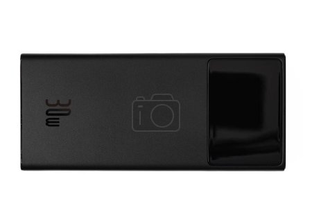 black power bank isolated for design purpose