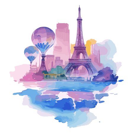 Foto de Ilustración vectorial de los hitos de París - Imagen libre de derechos