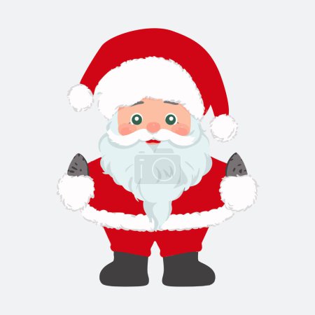 Foto de Ilustración vectorial de Santa Claus. Feliz Navidad y Feliz Año Nuevo concepto - Imagen libre de derechos