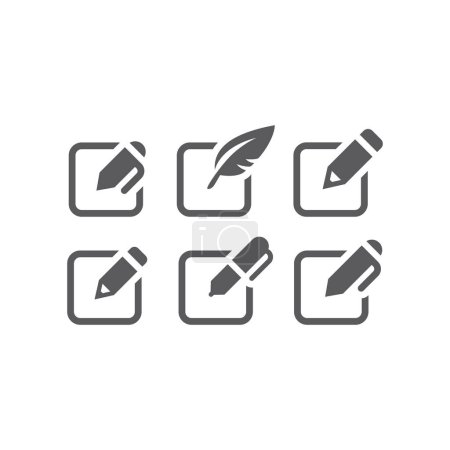 Federkiel und Zeichenformular füllen Vektor-Icon aus. Bleistiftbearbeitung, Kontakt- oder Dokumentensymbol.
