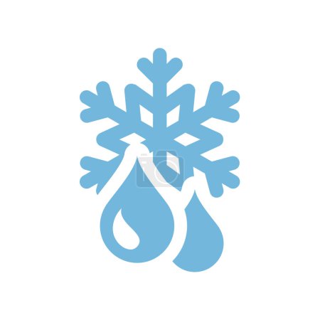 Ilustración de Control del congelador con vector de copo de nieve. Descongelar icono simple. - Imagen libre de derechos