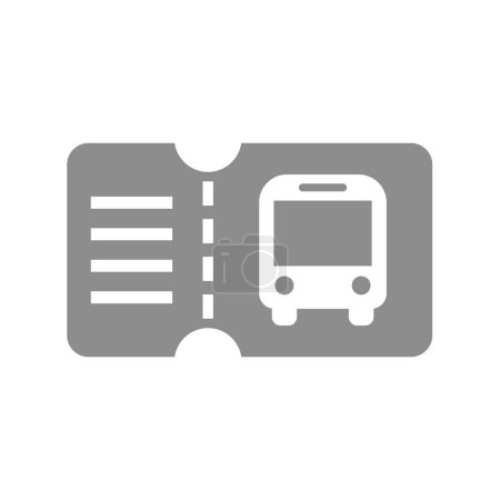 Bus ticket vector icon. Simple public transport symbol.