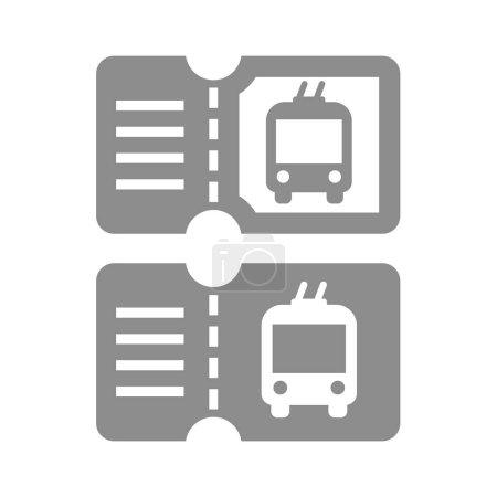 Icône vectorielle de ticket de téléphérique. Trolley ou tram transports en commun.