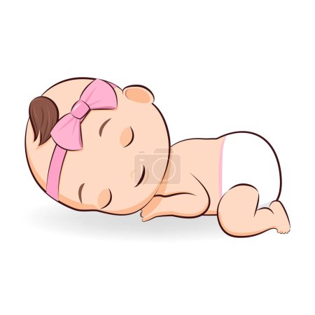 Photo for Baby infant sleeping illustration - Royalty Free Image