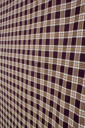 Photo for Texture of brown plaid fabric - Royalty Free Image