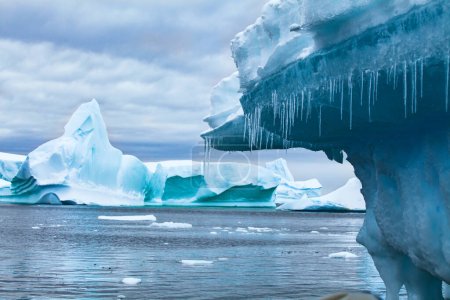 Photo for Global warming and climate change concept, iceberg melting in Antarctica - Royalty Free Image