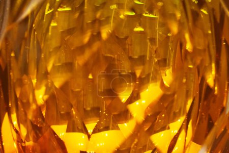 Photo for Yellow gemstone. Close up. Indoor shot - Royalty Free Image