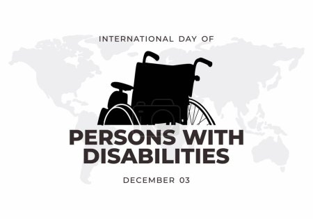 Illustration for International persons with disabilities celebrated on december 23. - Royalty Free Image