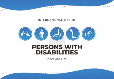 Illustration for International persons with disabilities celebrated on december 23. - Royalty Free Image