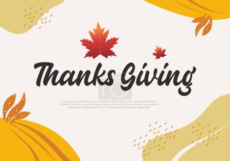Illustration for Happy thanks giving day background celebrated on November 24. - Royalty Free Image